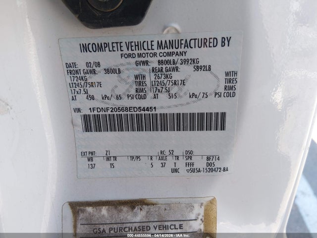 2008 FORD F-250 1FDNF20568ED54451 Photo 8