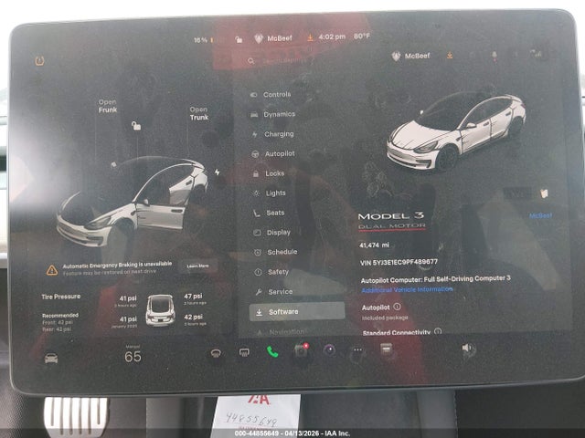 Продаж на аукціоні авто 2023 Tesla Model 3 Performance Dual Motor All-wheel Drive, vin: 5YJ3E1EC9PF489677, номер лоту: 44855649