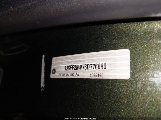 2008 Jeep Patriot Sport მანქანა იყიდება აუქციონზე, vin: 1J8FF28W78D776880, აუქციონის ნომერი: 44855671