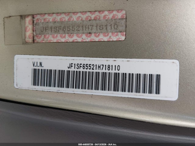 44855726 :رقم المزاد ، JF1SF65521H718110 vin ، 2001 Subaru Forester S مزاد بيع