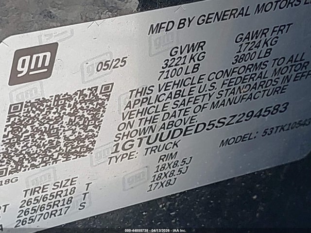 2025 GMC SIERRA 1500 1GTUUDED5SZ294583 Photo 8