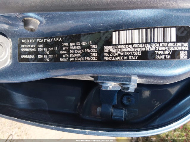 ZFBNFYA11KP773812 Fiat 500x Pop Awd
