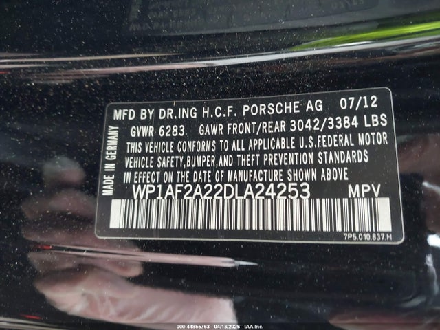 Aukcja sprzedaży 2013 Porsche Cayenne Diesel, vin: WP1AF2A22DLA24253, numer aukcji: 44855763