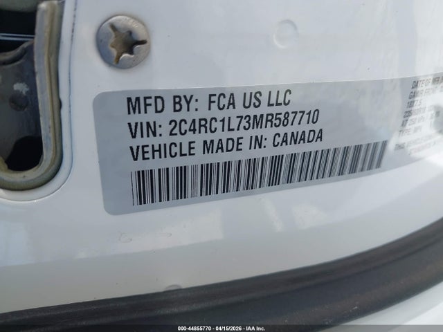 2021 Chrysler Pacifica Hybrid Touring L მანქანა იყიდება აუქციონზე, vin: 2C4RC1L73MR587710, აუქციონის ნომერი: 44855770