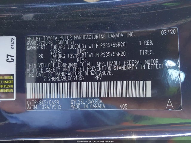 Lexus RX 450H 2020 2T2HGMDA9LC051852 Image 9