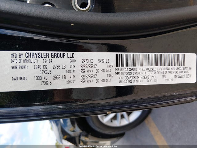 Продажа на аукционе авто 2015 Dodge Journey Sxt, vin: 3C4PDCBG4FT578502, номер лота: 44855841