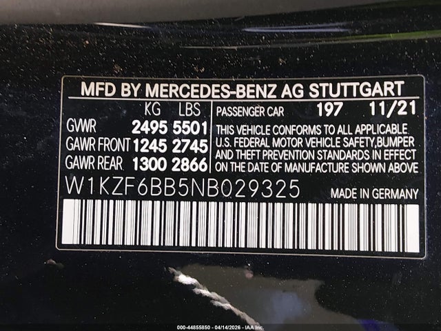 W1KZF6BB5NB029325 Mercedes-Benz Amg E 53 4matic