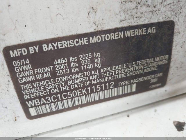Продажа на аукционе авто 2014 Bmw 328i, vin: WBA3C1C50EK115112, номер лота: 44855911