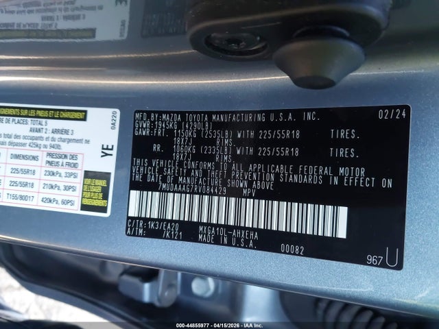 7MUDAAAG7RV084429 Toyota Corolla Cross Xle