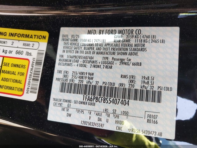 Ford Mustang Gt Fastback 2025 1FA6P8CF8S5407404 Image 9