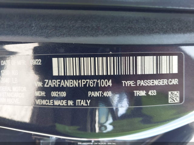 2023 ALFA ROMEO GIULIA ZARFANBN1P7671004 Photo 8