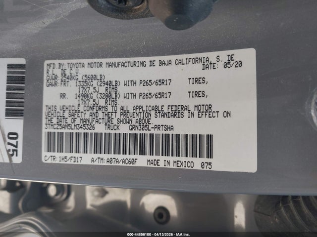 2020 TOYOTA TACOMA 3TMCZ5AN5LM345326 Photo 8