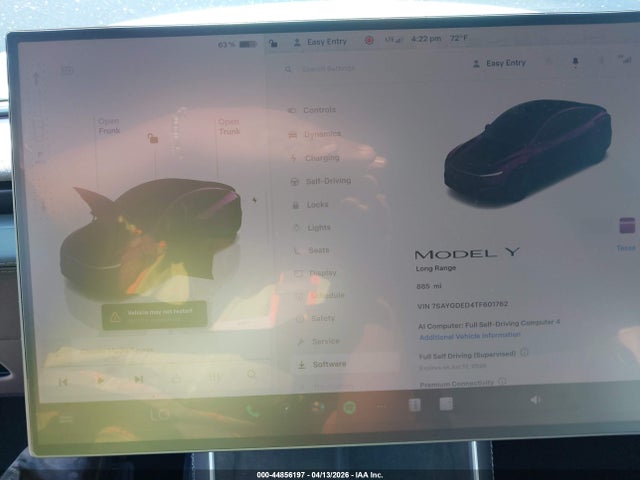 44856197 :رقم المزاد ، 7SAYGDED4TF601762 vin ، 2026 Tesla Model Y Premium Rear-wheel Drive/standard Rear-wheel Drive مزاد بيع