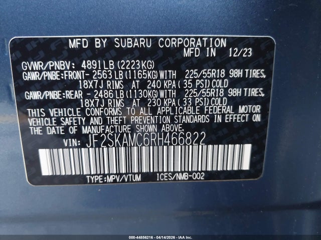 Subaru Forester Touring 2024 JF2SKAMC6RH466822 Image 9