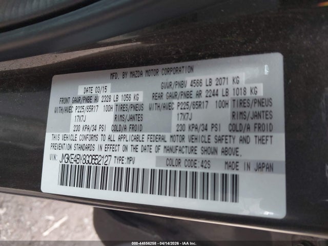 Aukcja sprzedaży 2016 Mazda Cx-5 Sport, vin: JM3KE4BY8G0652127, numer aukcji: 44856258
