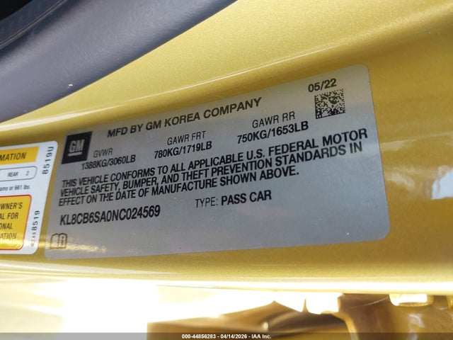 Chevrolet Spark Fwd Ls Automatic 2022 KL8CB6SA0NC024569 Image 9