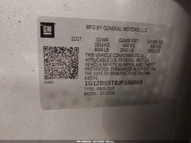 2018 CHEVROLET MALIBU 1G1ZB5ST8JF156669 Photo 8