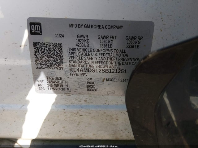 Aukcja sprzedaży 2025 Buick Encore Gx Sport Touring Fwd, vin: KL4AMDSL2SB121251, numer aukcji: 44856310
