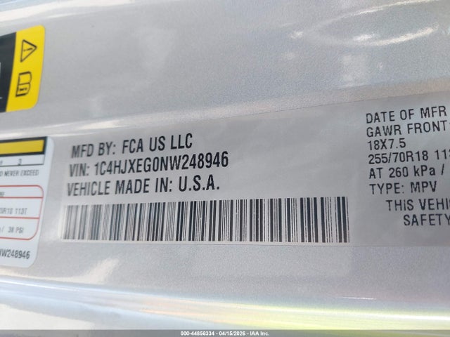 1C4HJXEG0NW248946 Jeep Wrangler Unlimited Sahara 4x4