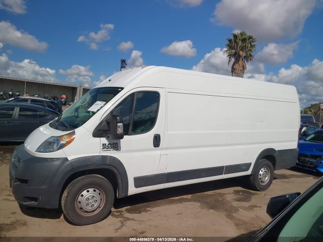 44856379 :رقم المزاد ، 3C6URVJG6JE117582 vin ، 2018 Ram Promaster 3500 Cargo Van High Roof 159 Wb Ext مزاد بيع