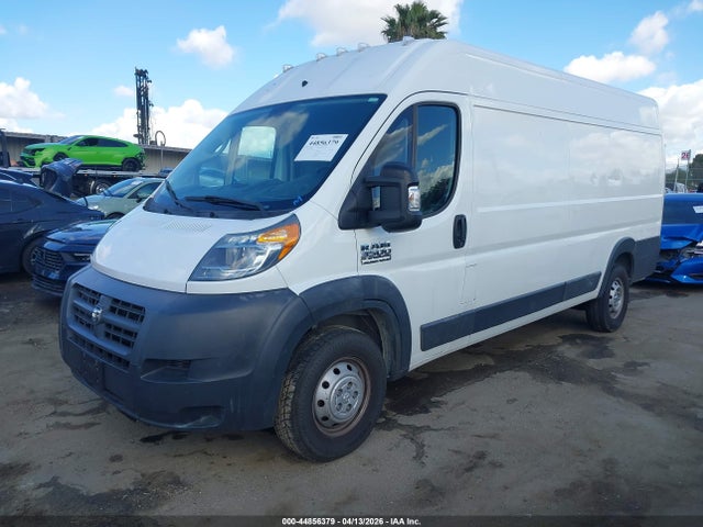 44856379 :رقم المزاد ، 3C6URVJG6JE117582 vin ، 2018 Ram Promaster 3500 Cargo Van High Roof 159 Wb Ext مزاد بيع