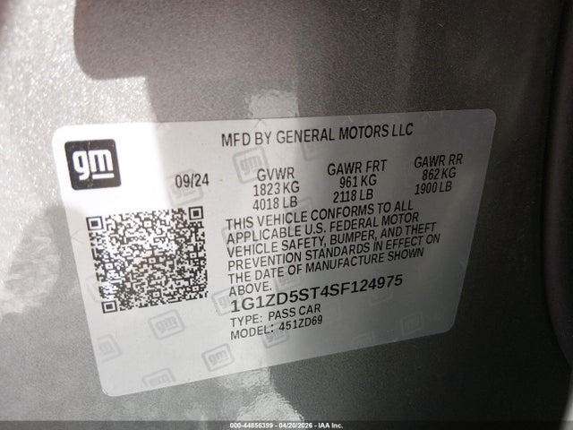 2025 CHEVROLET MALIBU 1G1ZD5ST4SF124975 Photo 8