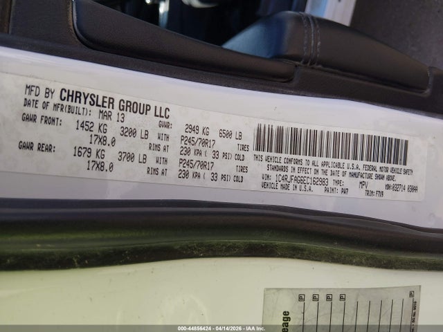Продаж на аукціоні авто 2014 Jeep Grand Cherokee Laredo, vin: 1C4RJFAG6EC162983, номер лоту: 44856424