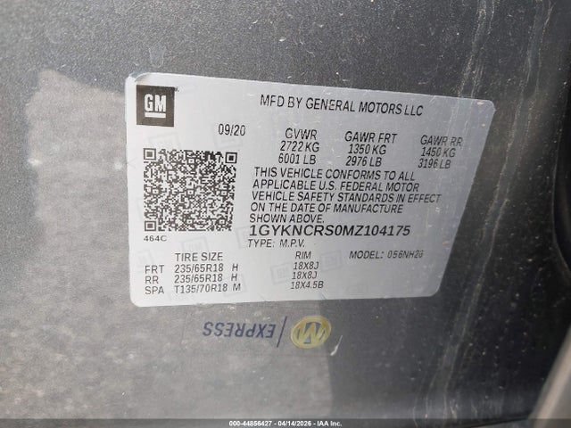 Продаж на аукціоні авто 2021 Cadillac Xt5 Fwd Premium Luxury, vin: 1GYKNCRS0MZ104175, номер лоту: 44856427