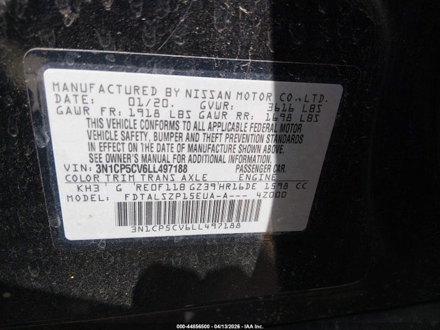 Nissan Kicks Sv Xtronic Cvt 2020 3N1CP5CV6LL497188 Image 9