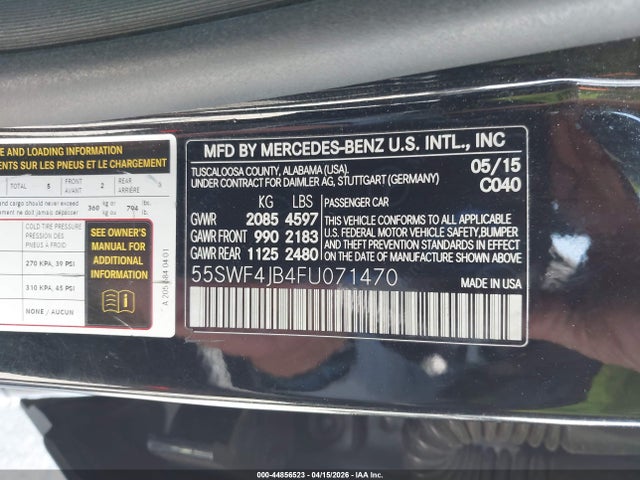 55SWF4JB4FU071470 Mercedes-Benz C 300
