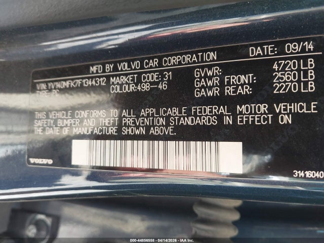 Volvo S60 T5 Premier 2015 YV140MFK7F1344312 Image 9