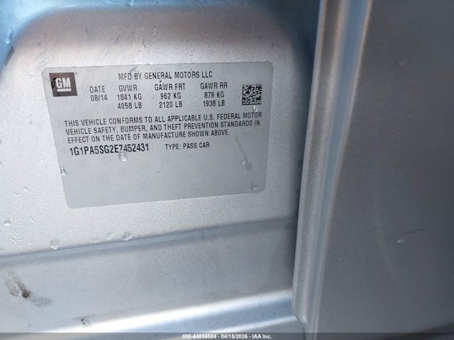 1G1PA5SG2E7452431 Chevrolet Cruze Ls Auto