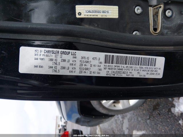 Aukcja sprzedaży 2013 Jeep Compass Latitude, vin: 1C4NJDEB9DD186219, numer aukcji: 44856719