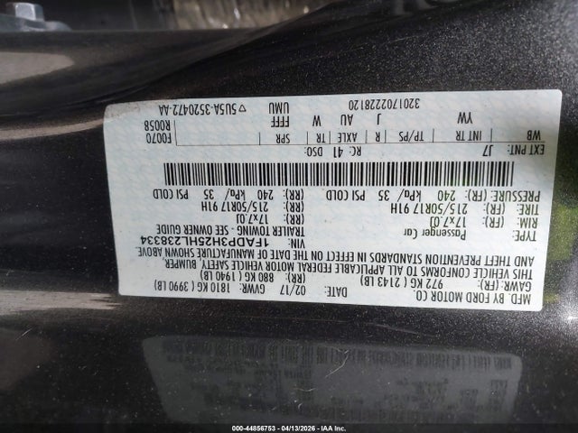 Продаж на аукціоні авто 2017 Ford Focus Sel, vin: 1FADP3H25HL238334, номер лоту: 44856753
