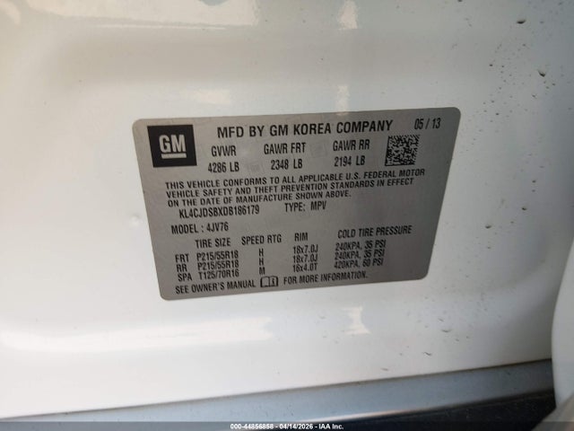 Aukcja sprzedaży 2013 Buick Encore Premium, vin: KL4CJDSBXDB186179, numer aukcji: 44856858