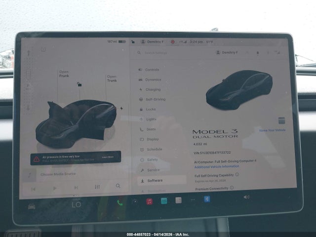 Продажа на аукционе авто 2026 Tesla Model 3 Premium All-wheel Drive, vin: 5YJ3E1EB4TF133722, номер лота: 44857023