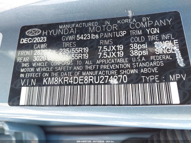 Продаж на аукціоні авто 2024 Hyundai Ioniq 5 Limited, vin: KM8KR4DE8RU274270, номер лоту: 44857100