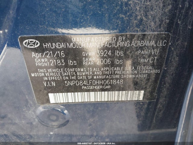 2017 HYUNDAI ELANTRA 5NPD84LF0HH061848 Photo 8