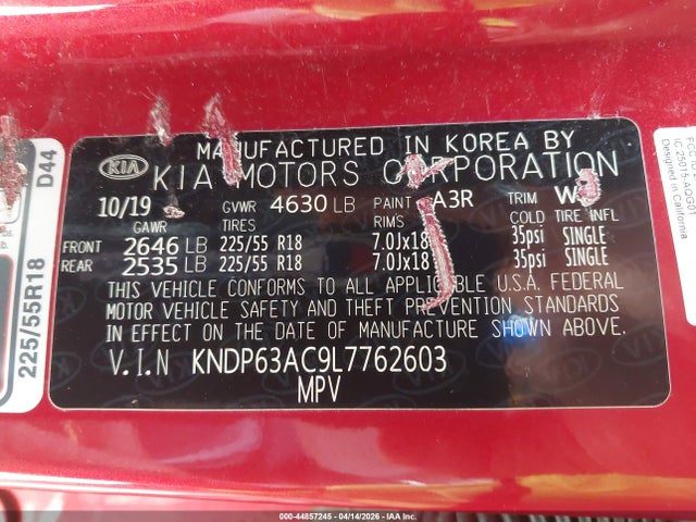 KIA SPORTAGE S 2020 KNDP63AC9L7762603 Image 9