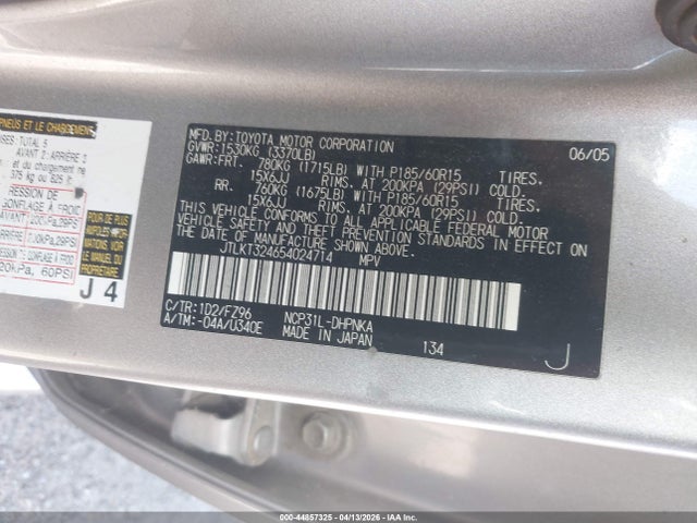 Продаж на аукціоні авто 2005 Scion Xb, vin: JTLKT324654024714, номер лоту: 44857325