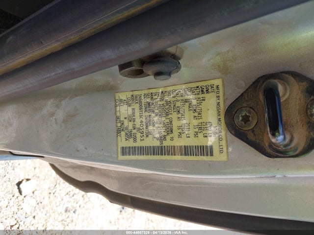 44857326 :رقم المزاد ، 1N6BD06T16C405951 vin ، 2006 Nissan Frontier Xe مزاد بيع