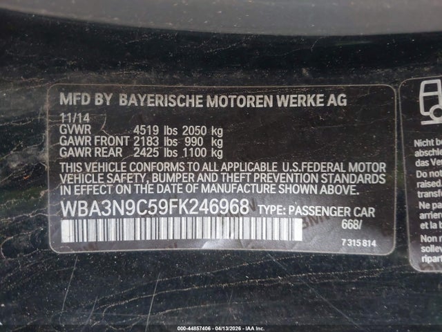 2015 BMW 428I WBA3N9C59FK246968 Photo 8