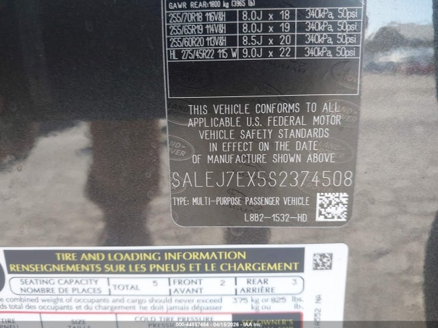 SALEJ7EX5S2374508 Land Rover Defender 110 P300