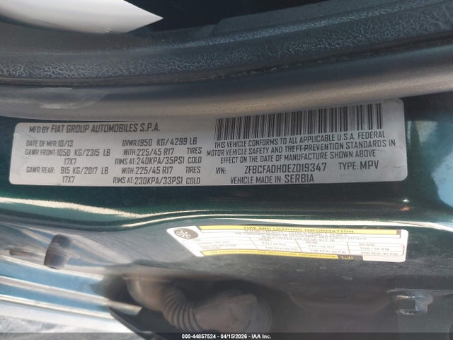 Fiat 500L TREKKING 2014 ZFBCFADH0EZ019347 Image 9