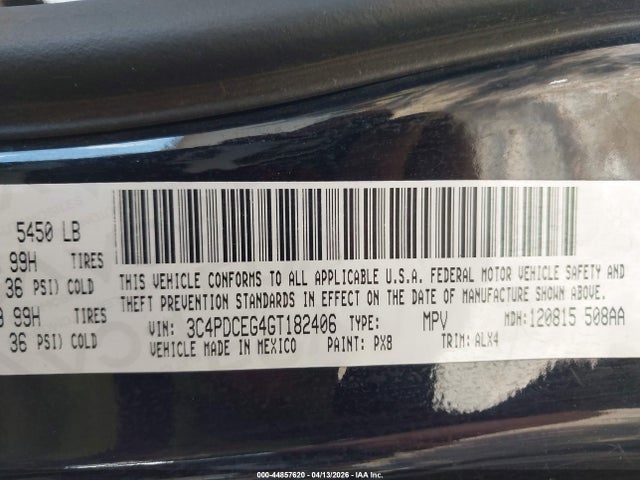 2016 DODGE JOURNEY 3C4PDCEG4GT182406 Photo 8