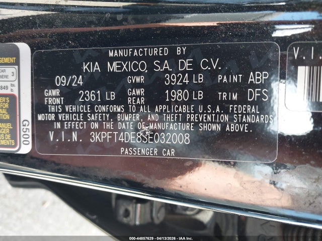 KIA K4 Lxs 2025 3KPFT4DE8SE032008 Image 9