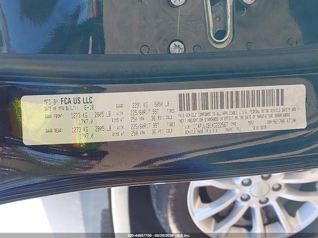 2019 Jeep Cherokee Latitude Fwd მანქანა იყიდება აუქციონზე, vin: 1C4PJLCB1KD222567, აუქციონის ნომერი: 44857700