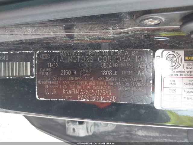 2013 KIA FORTE KNAFU4A25D5717649 Photo 8