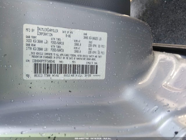 Aukcja sprzedaży 2007 Dodge Durango Slt, vin: 1D8HB48P97F508546, numer aukcji: 44857768