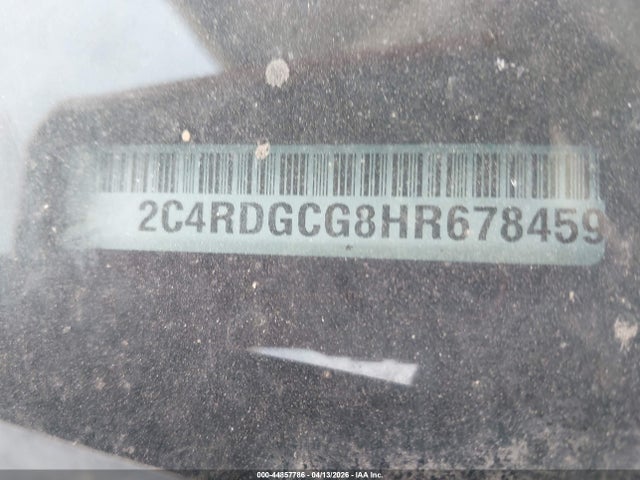 44857786 :رقم المزاد ، 2C4RDGCG8HR678459 vin ، 2017 Dodge Grand Caravan Sxt مزاد بيع